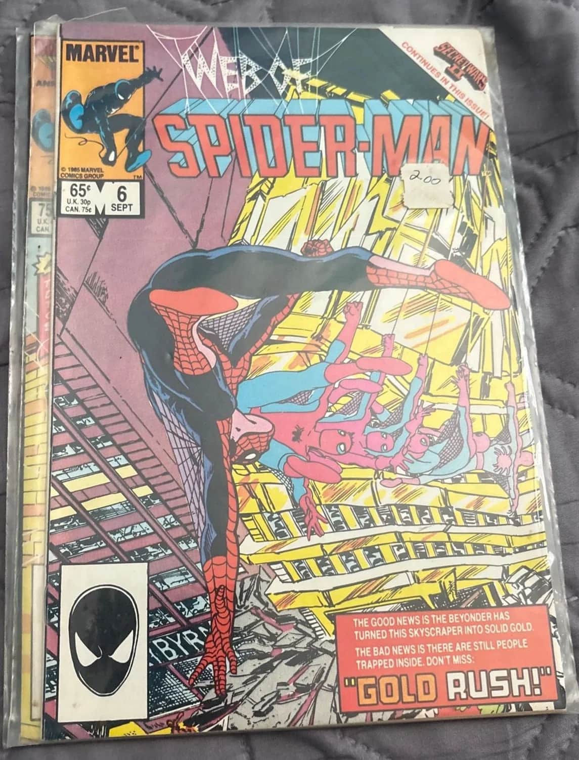 Marvel Web of Spider-Man Vol. 1 #6 (1985) "Gold Rush!" VG