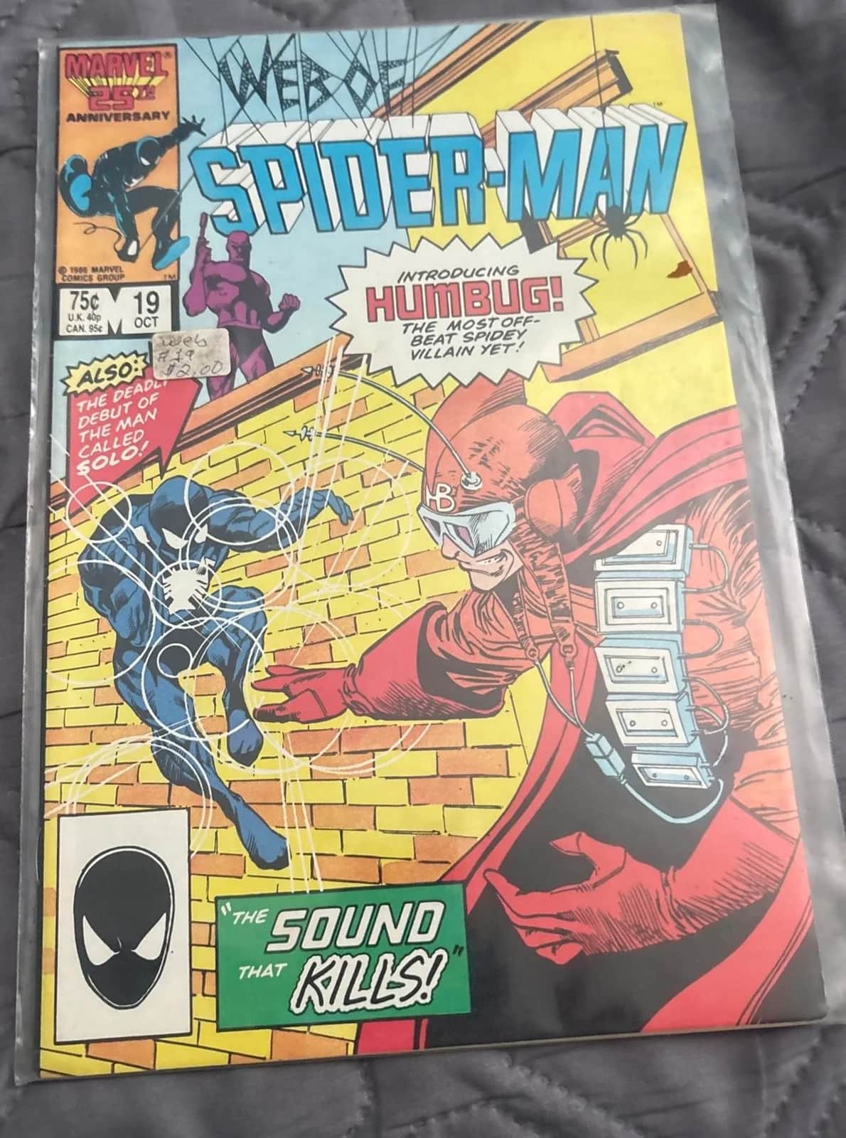 Marvel Web of Spider-Man Vol. 1 #19 (1986) – Humbug Debut, VG