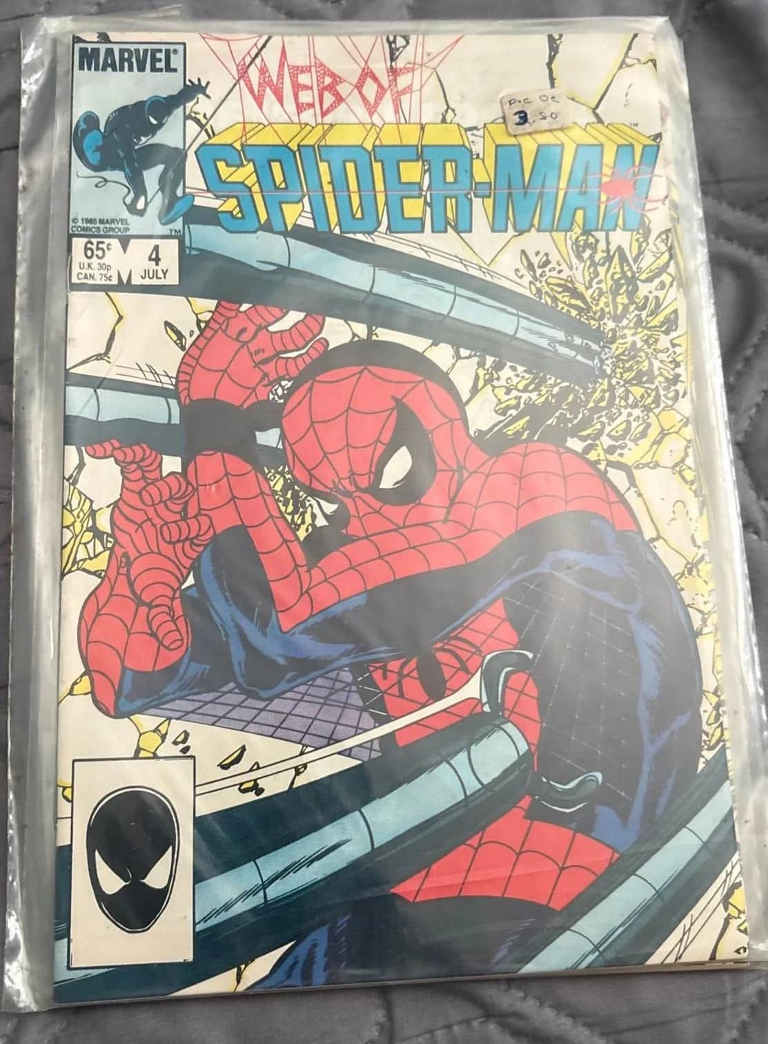 Marvel Web of Spider-Man Vol. 1 #4 (1985) Spider-Man Comic, VG